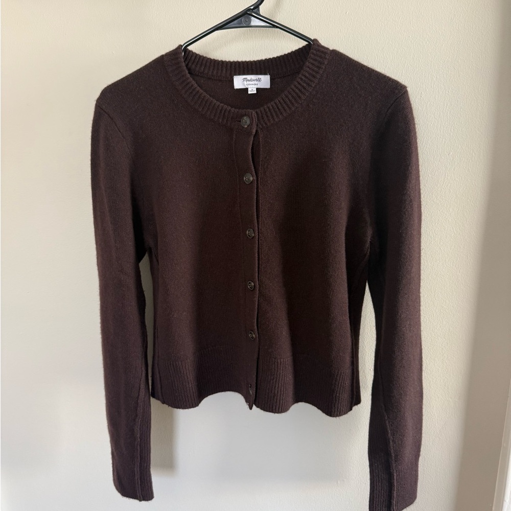 Madewell Chocolate Brown Button-Up Cardigan